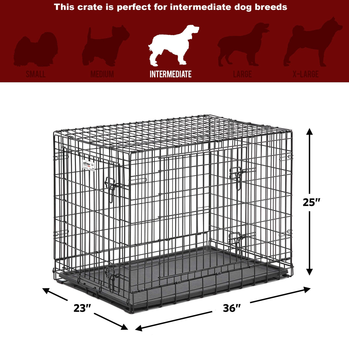 36-Inch Double Door Dog Crate C422