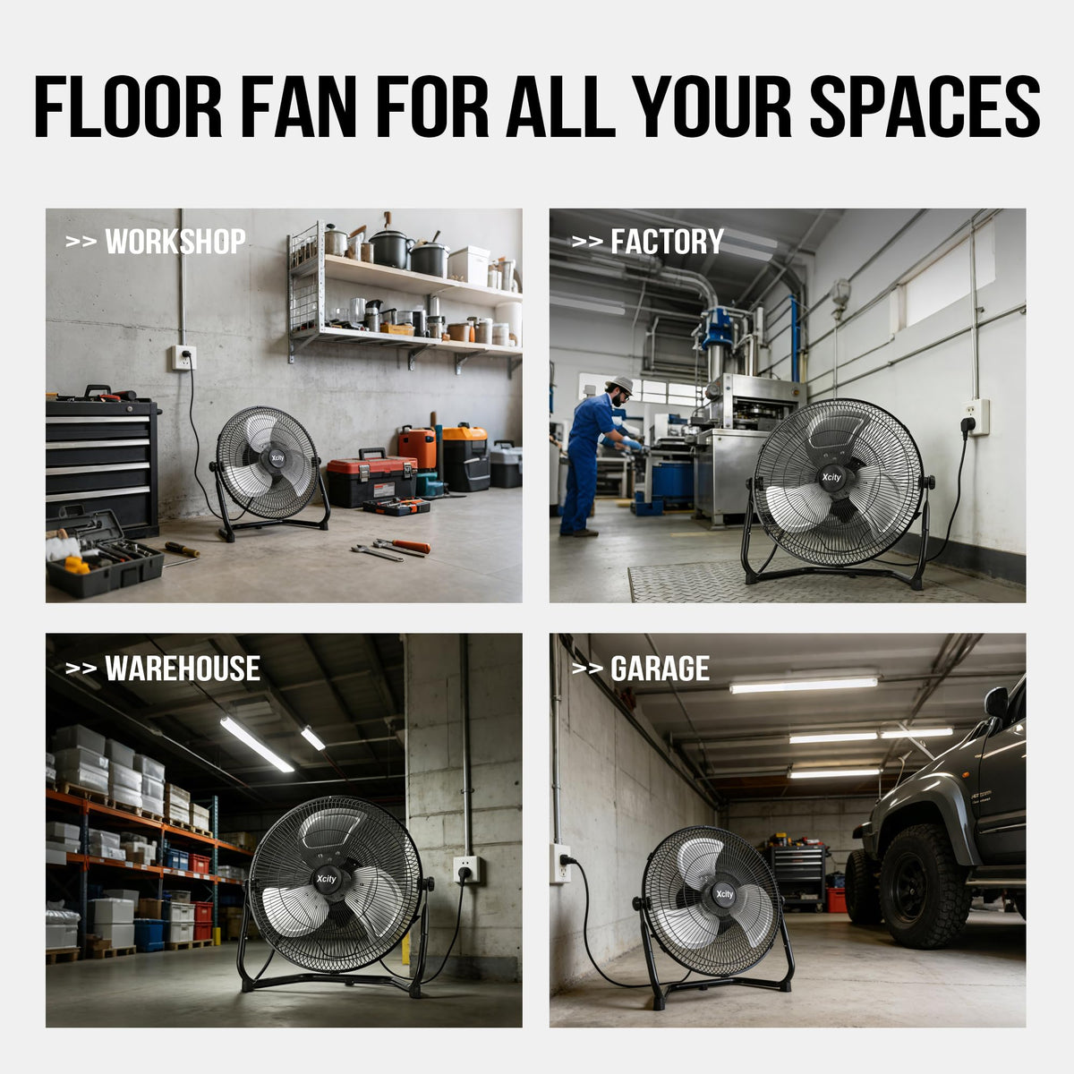 18 Inch Metal Floor & Box Fan X492