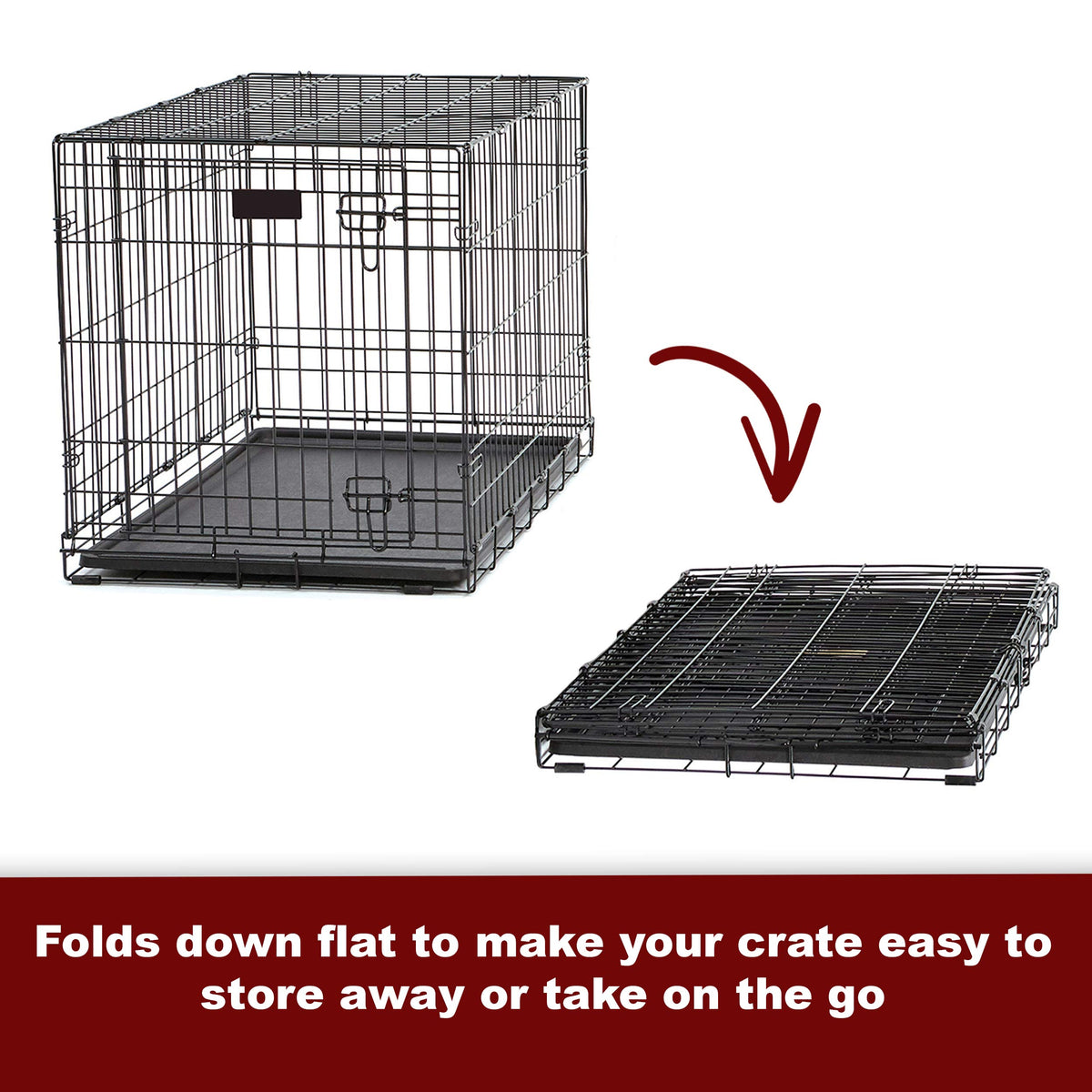 36-Inch Double Door Dog Crate C422