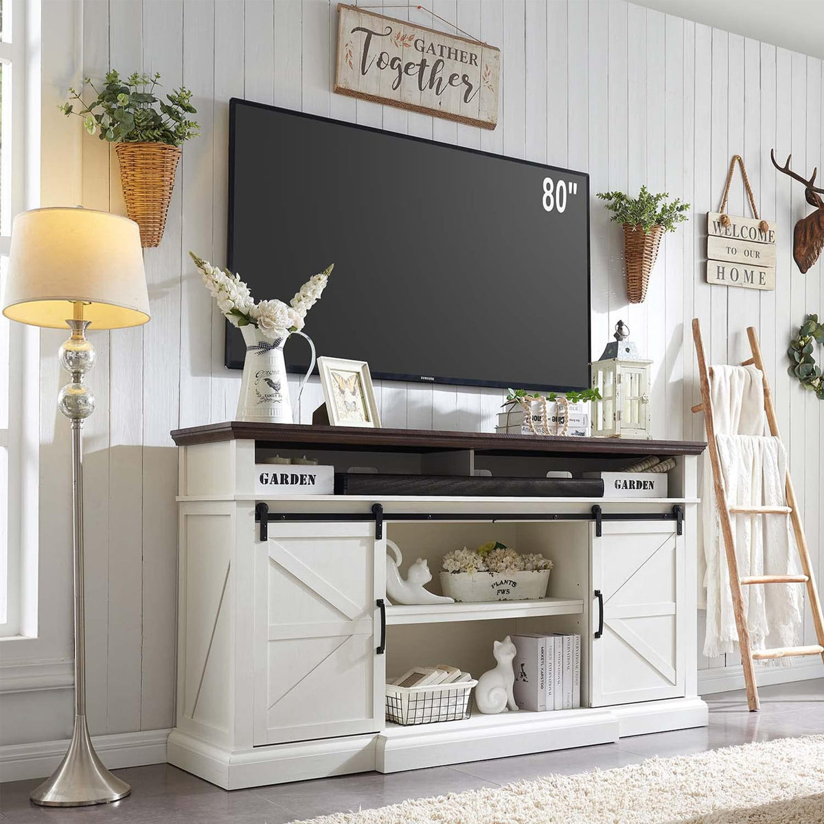 White TV Stand I255