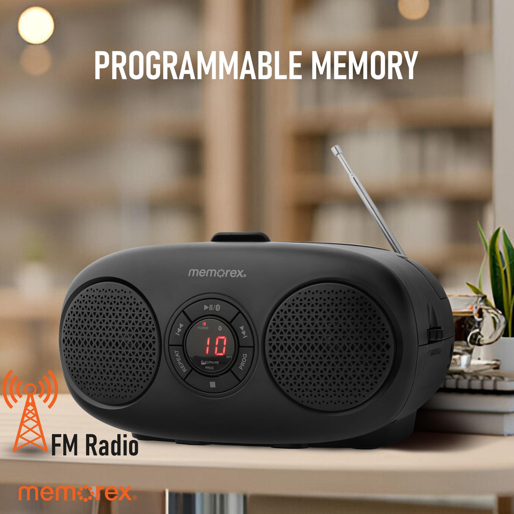 AM/FM Top Loading CD Player Portable Stereo with Auxiliary Input and LED Display L8479