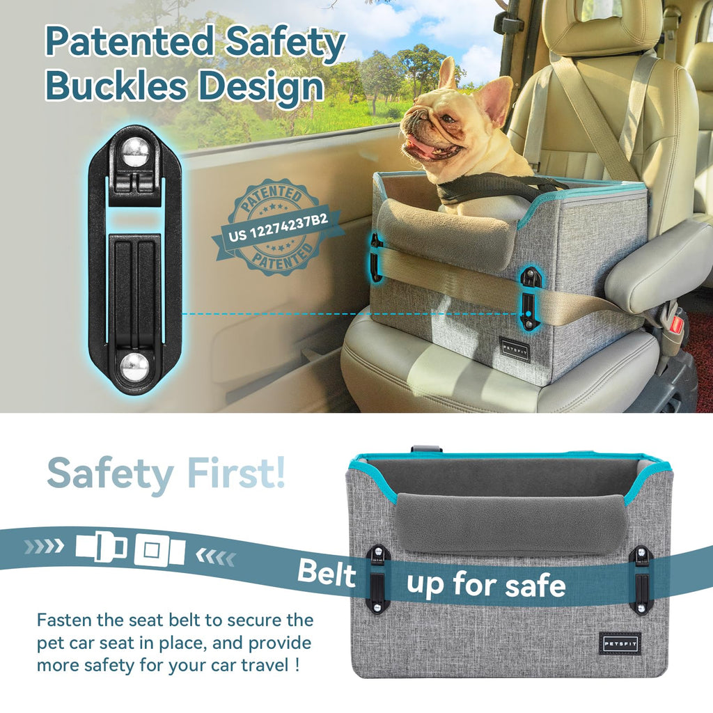 Foldable Dog Booster Car Seat with Safety Tether E7302