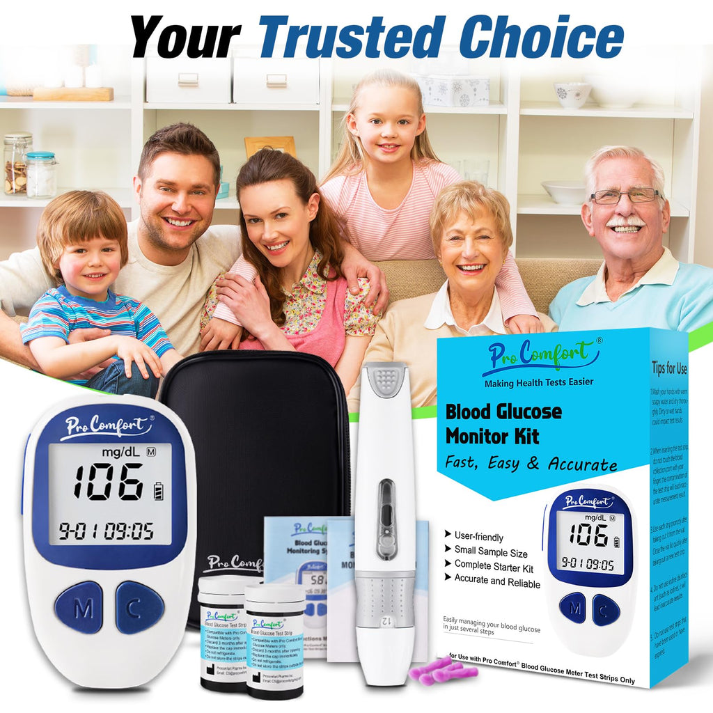 Blood Sugar Testing Kit with 100 Test Strips Lancing Device 100 Lancets Z917663