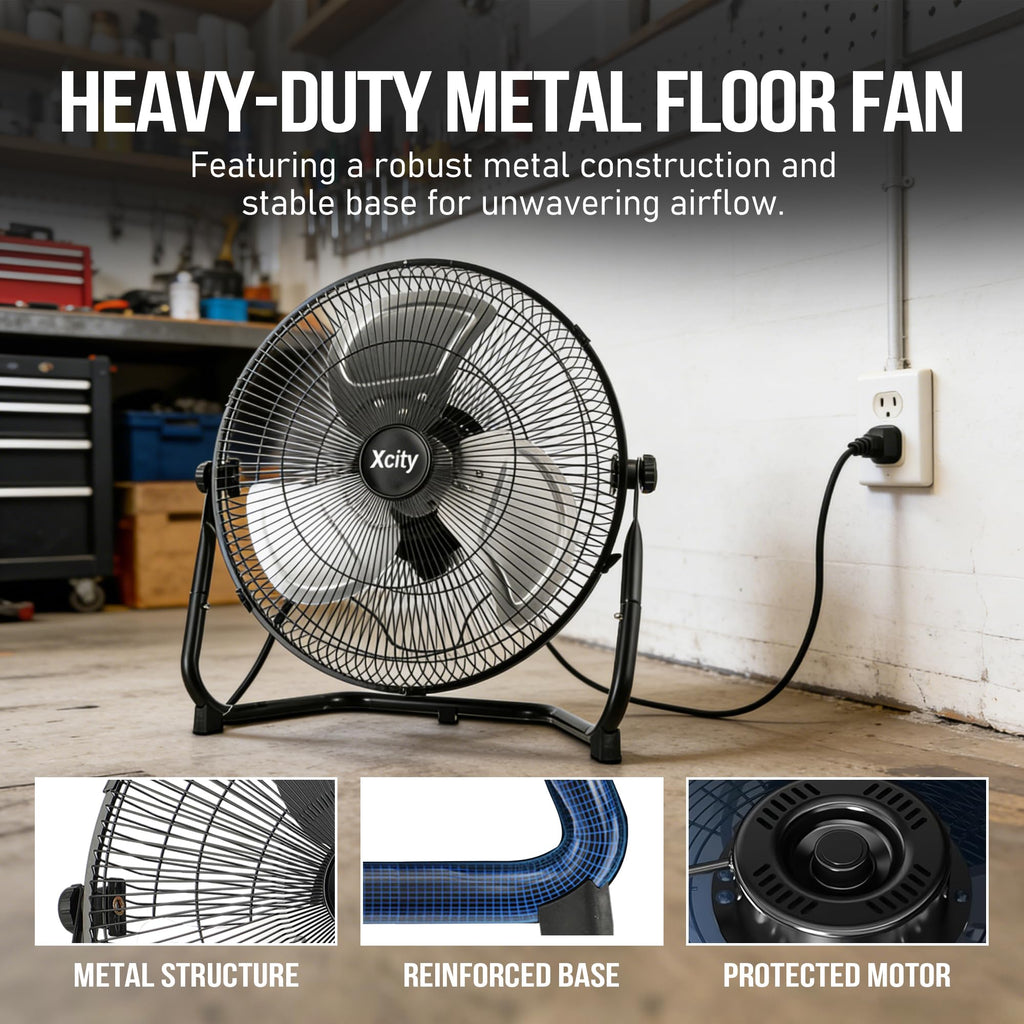18 Inch Metal Floor & Box Fan X492