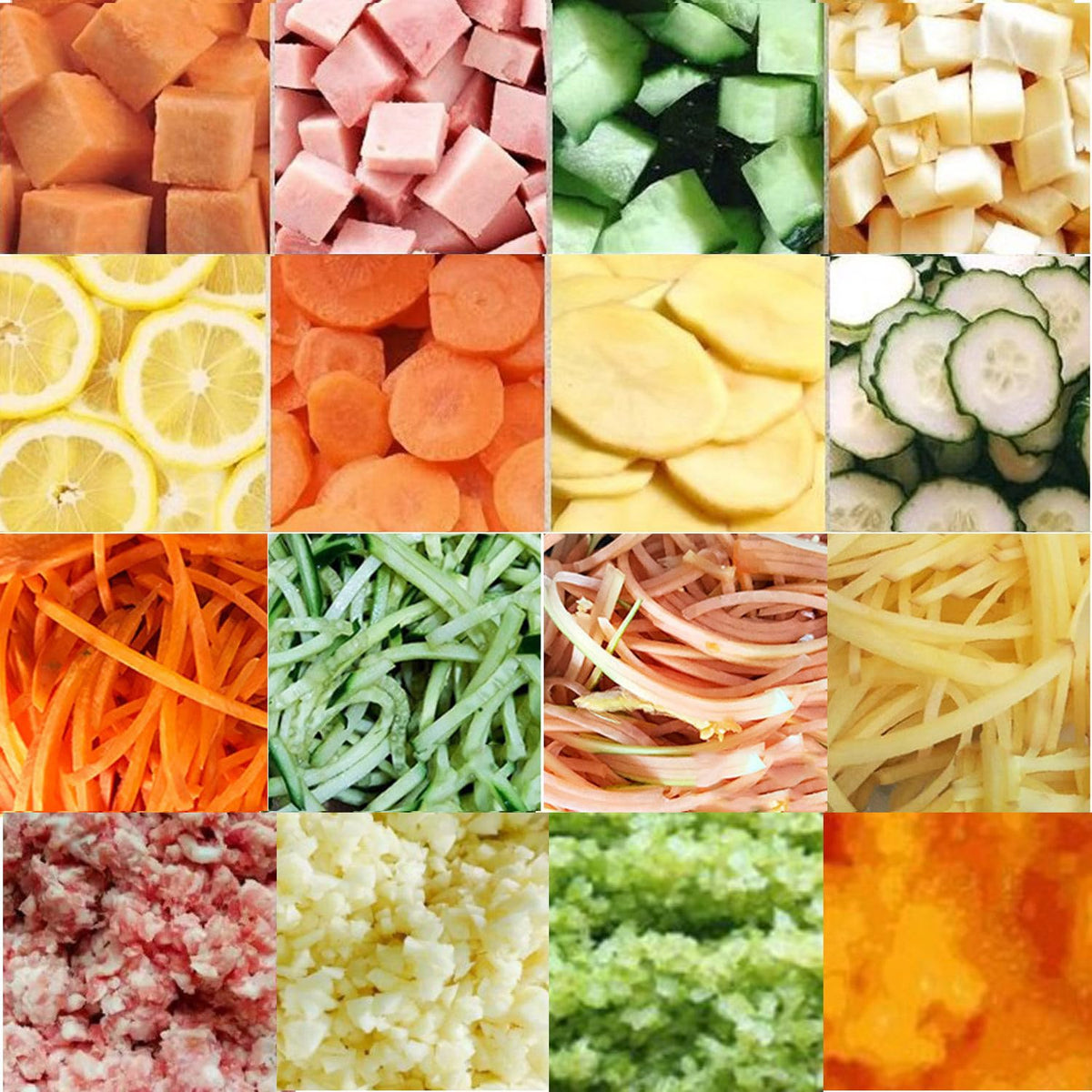 600W 4 in 1 Electric Vegetable Dicer with Dicing Molds D510