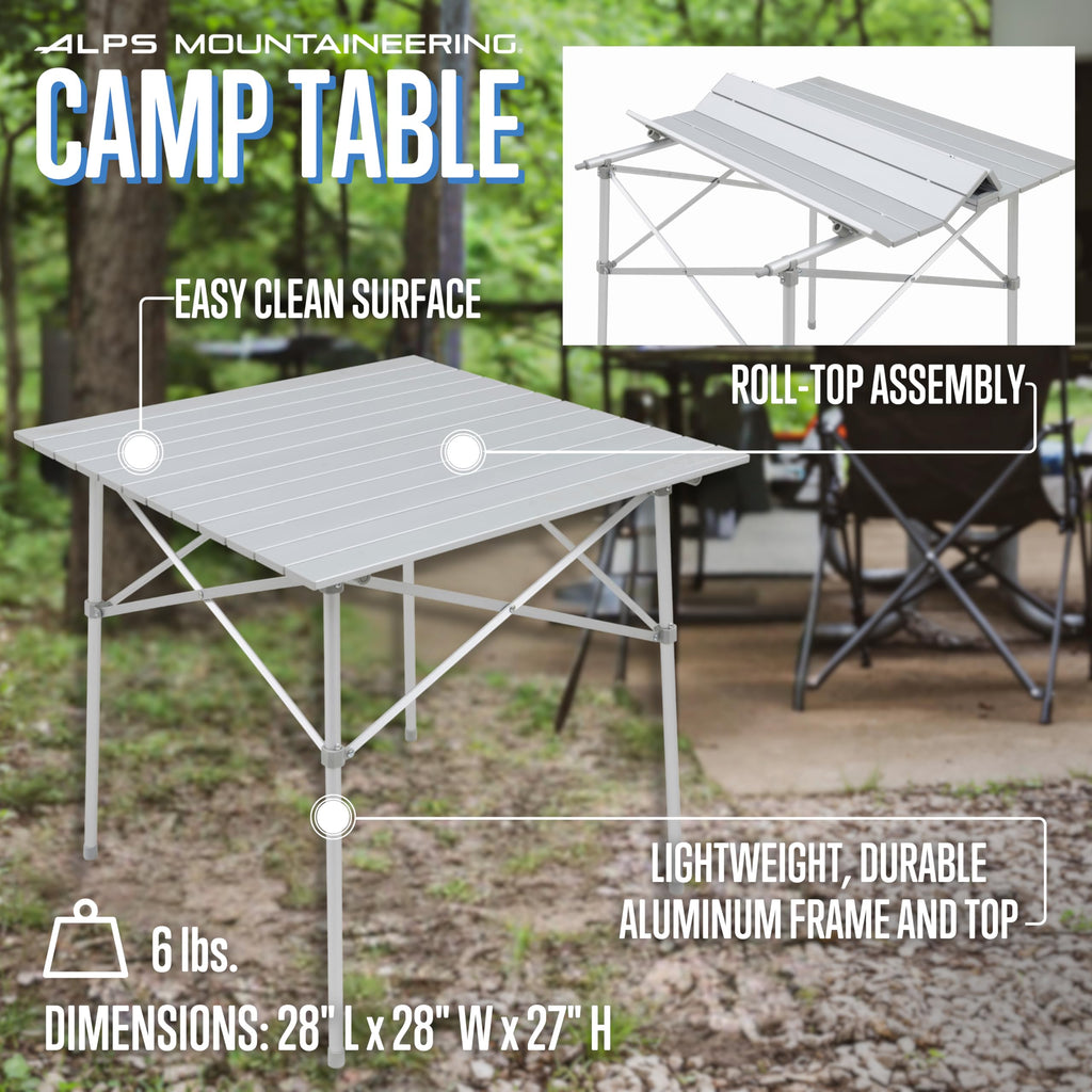 Aluminum Roll-Top Camp Table W298624