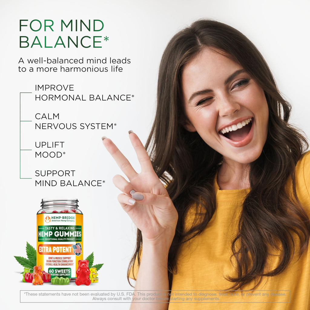Hemp Gummies with Omega 3 6 9, 60 Count Z2320