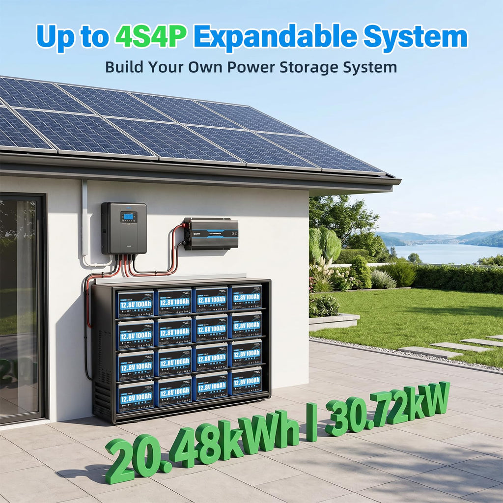 12.8V 100Ah LiFePO4 Battery with 150A BMS O906