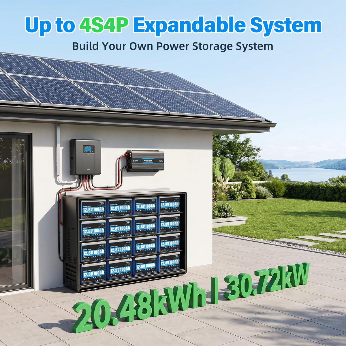 12.8V 100Ah LiFePO4 Battery with 150A BMS O906
