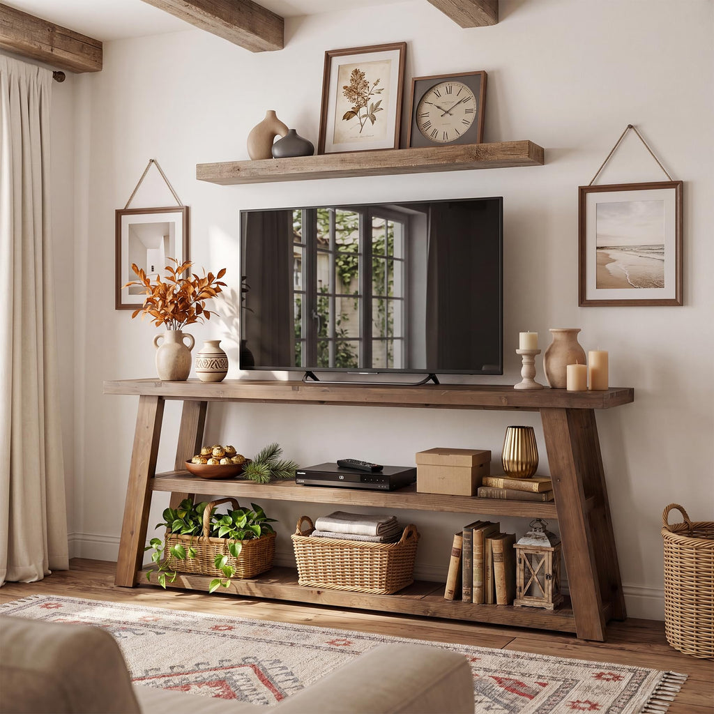63" Solid Wood TV Stand T449