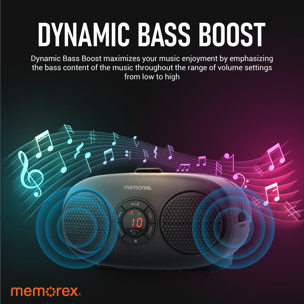 AM/FM Top Loading CD Player Portable Stereo with Auxiliary Input and LED Display L8479