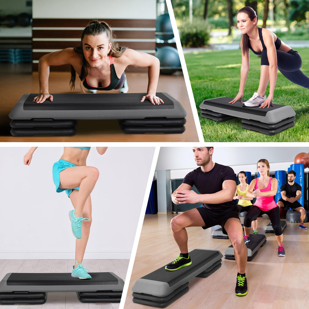 Adjustable Aerobic Stepper with 4 Risers X47450