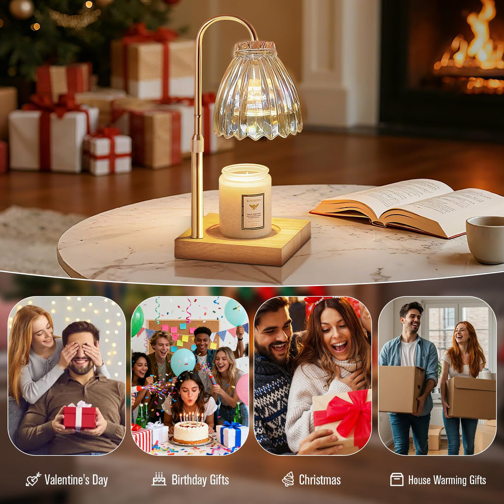 Dual Bulbs Dimmable Adjustable Height Candle Warmer N335017