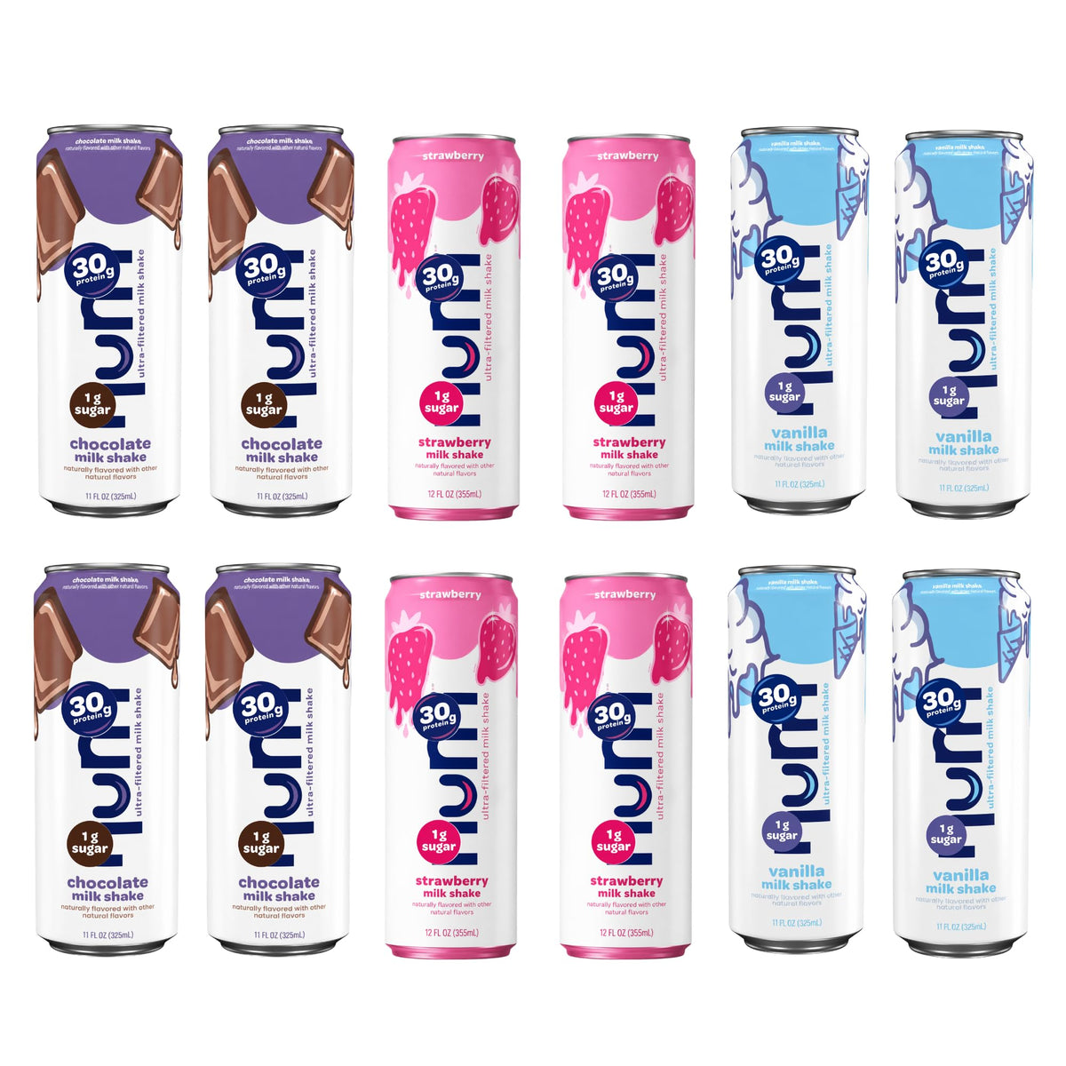 30g Protein Low Sugar 11 fl oz Protein Shake 12-Count Variety Box Q254