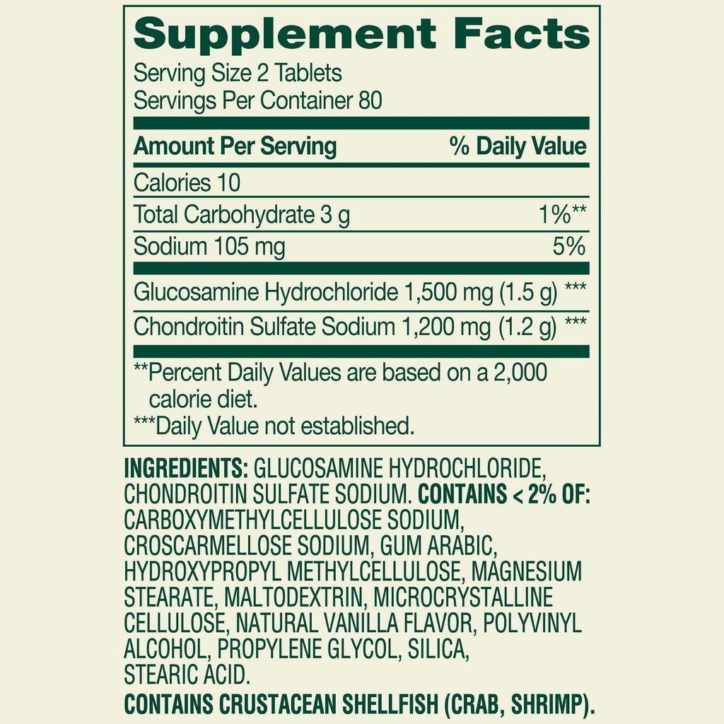 Triple Strength Glucosamine Chondroitin 340 Tablets Dietary Supplement R4089