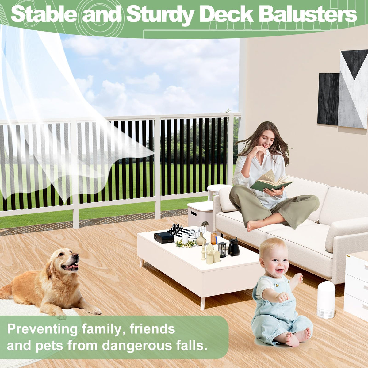 100 Pack 26" Black Aluminum Deck Balusters S6301