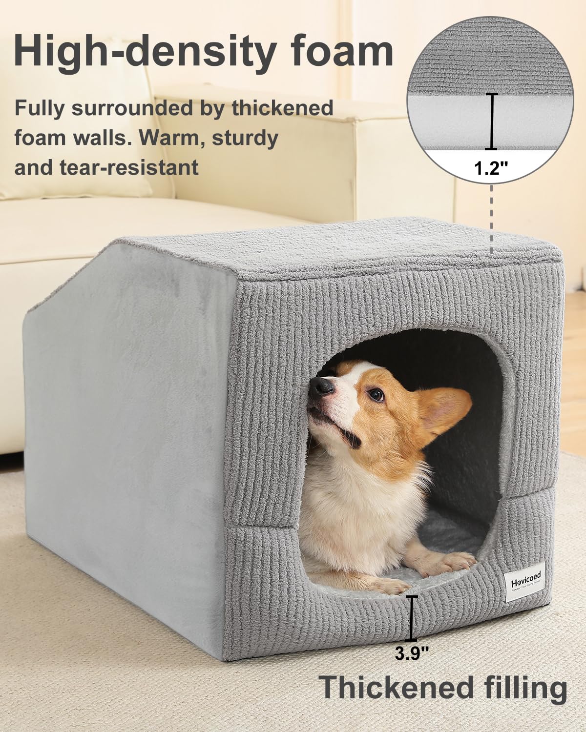 Small Dog House with Dog Cave Bed B81833