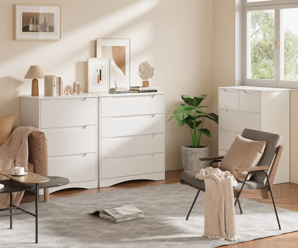 White 4 Drawer Dresser V19660