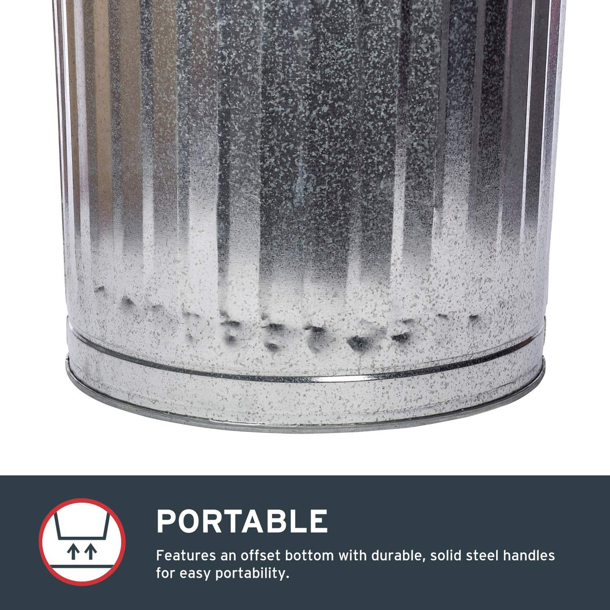 Galvanized Steel Trash Can 20 gallon V2254