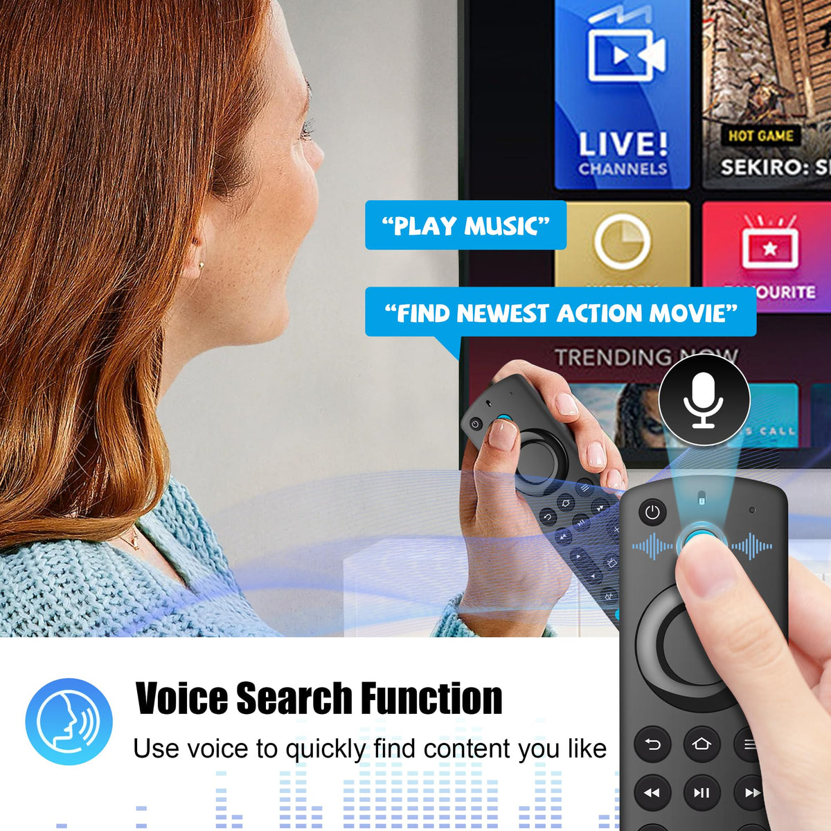 Remote Voice Replacement for Fire Stick Smart TVs Z55970