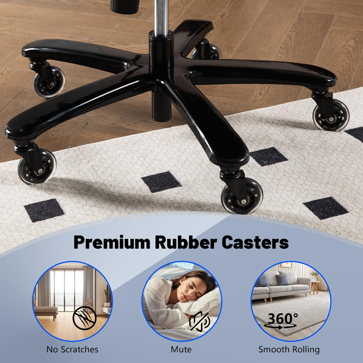 Big and Tall Office Chair with Adjustable Headrest H7304
