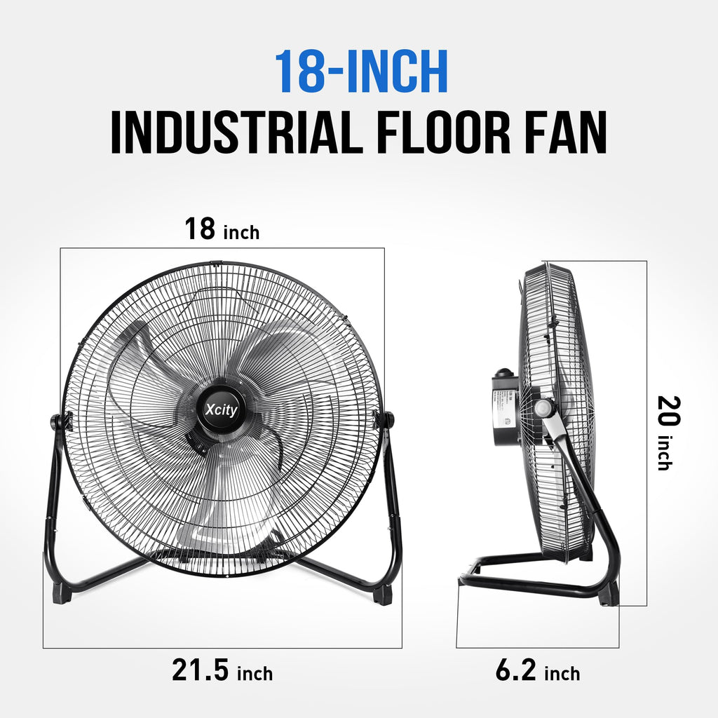 18 Inch Metal Floor & Box Fan X492