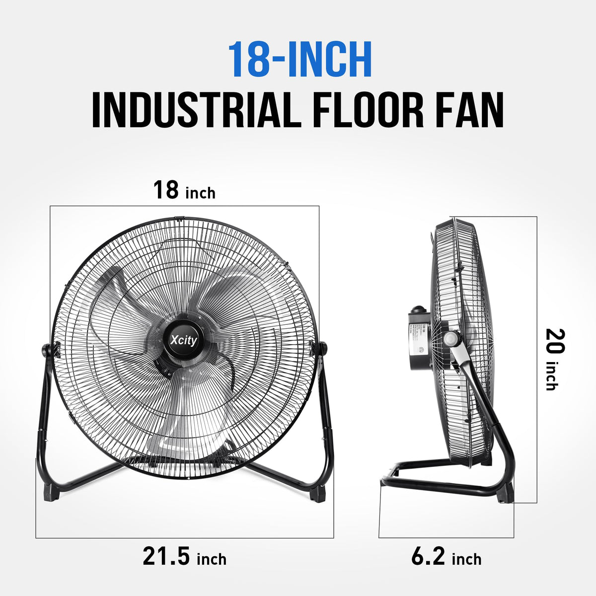 18 Inch Metal Floor & Box Fan X492