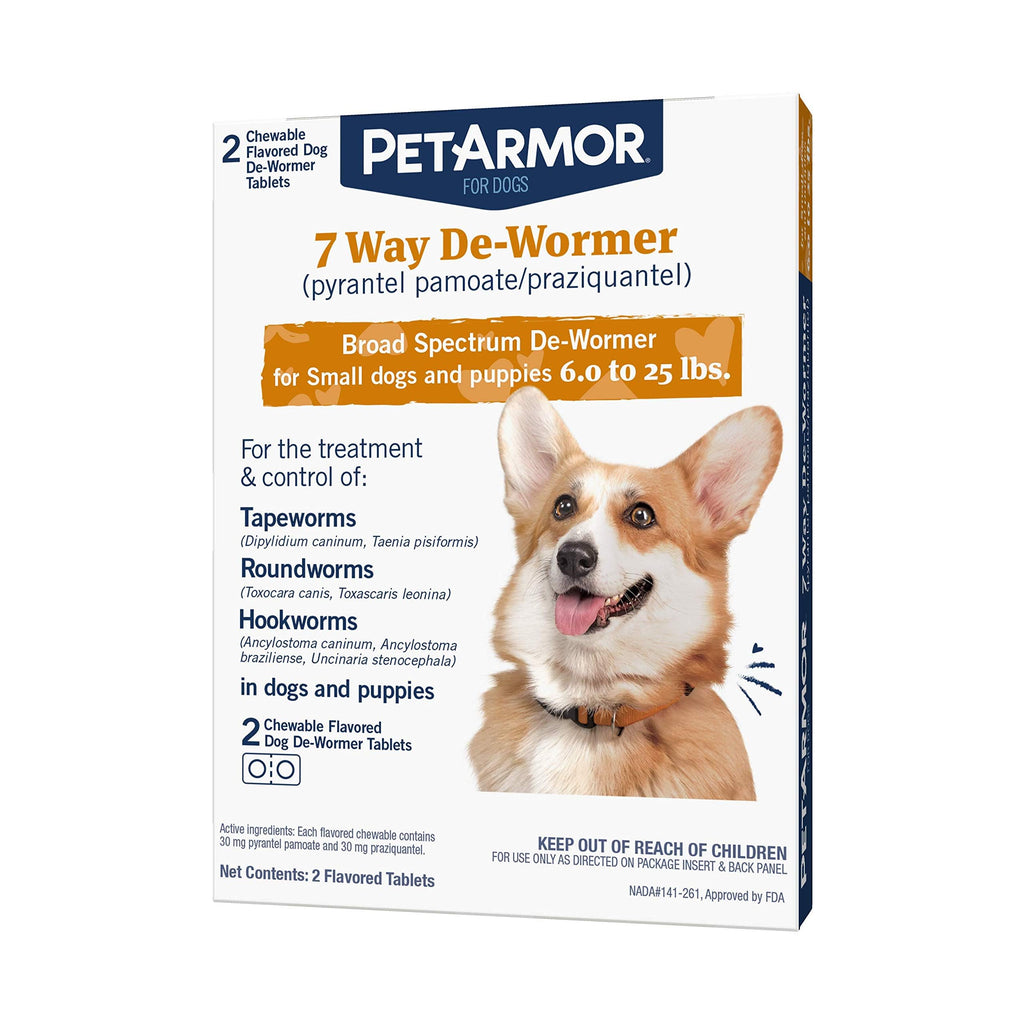 Dog Dewormer Small 6-25 lbs 2-Count Chewable P296958