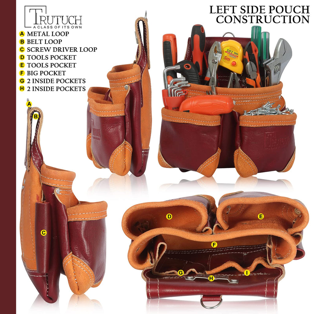 Maroon Leather Tool Belt H37442