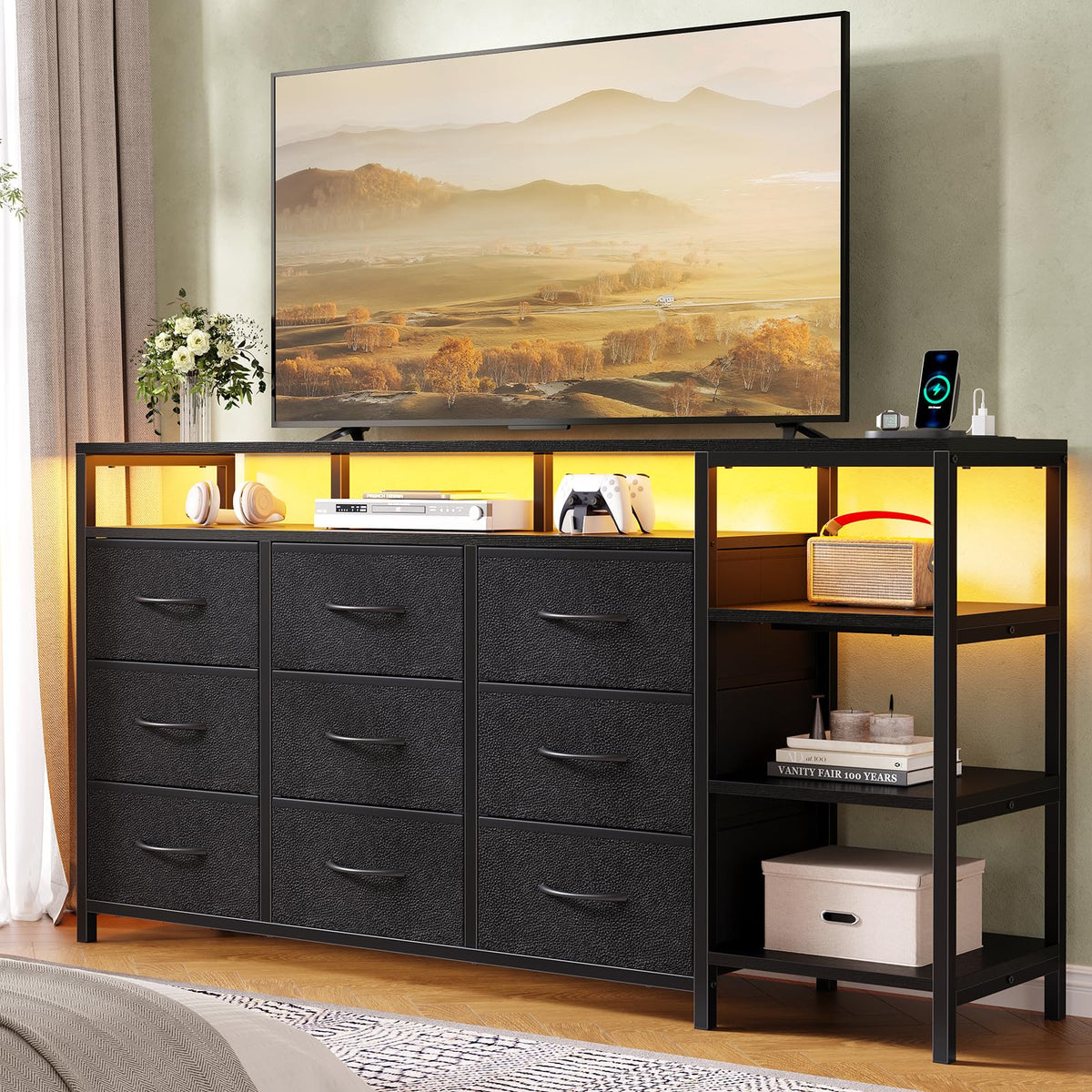 Black TV Stand J415