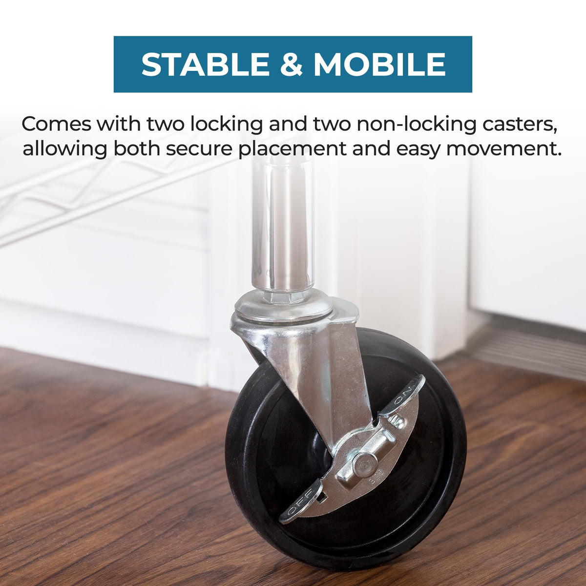 Black Set of Four Caster Roller Wheels G8717