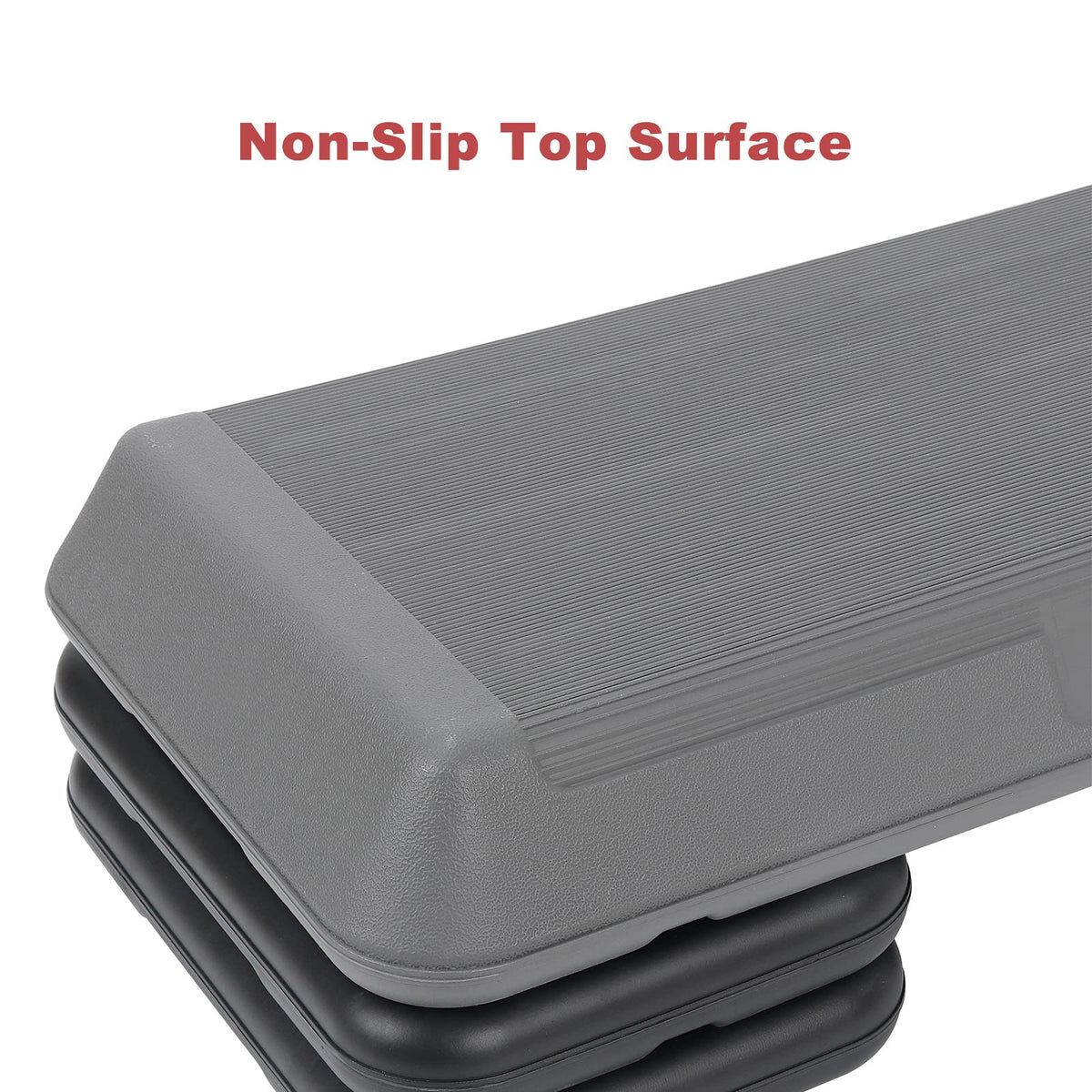 28.5'' Adjustable Exercise Step Platform with 4 Stackable Risers Q146048