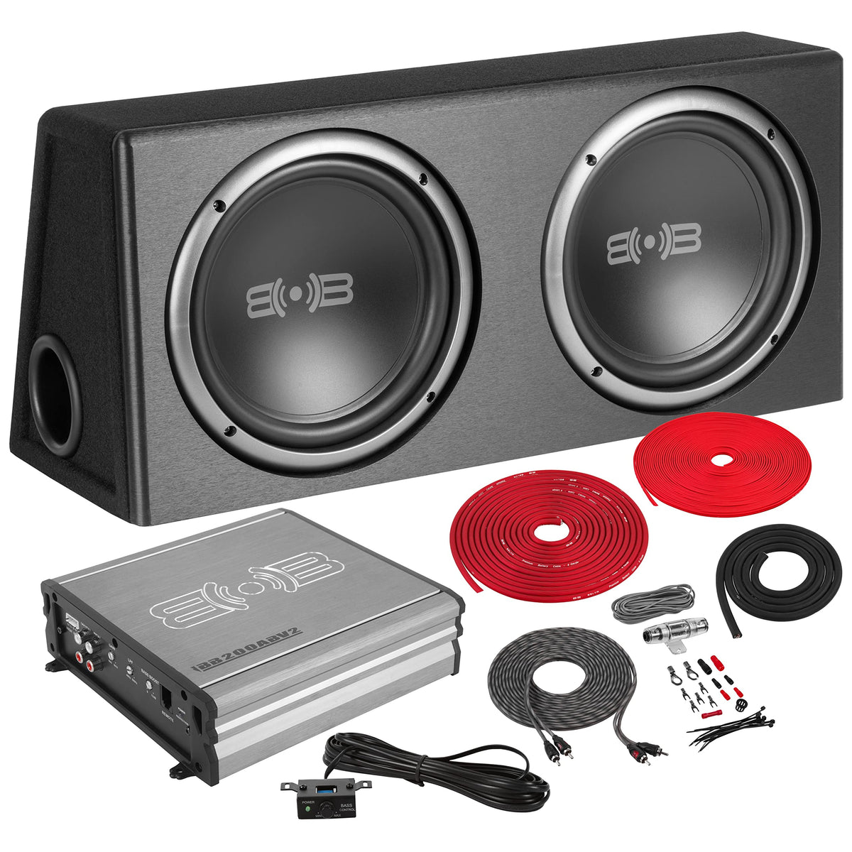1000W Dual 10" Car Subwoofer with Ported Enclosure R743026