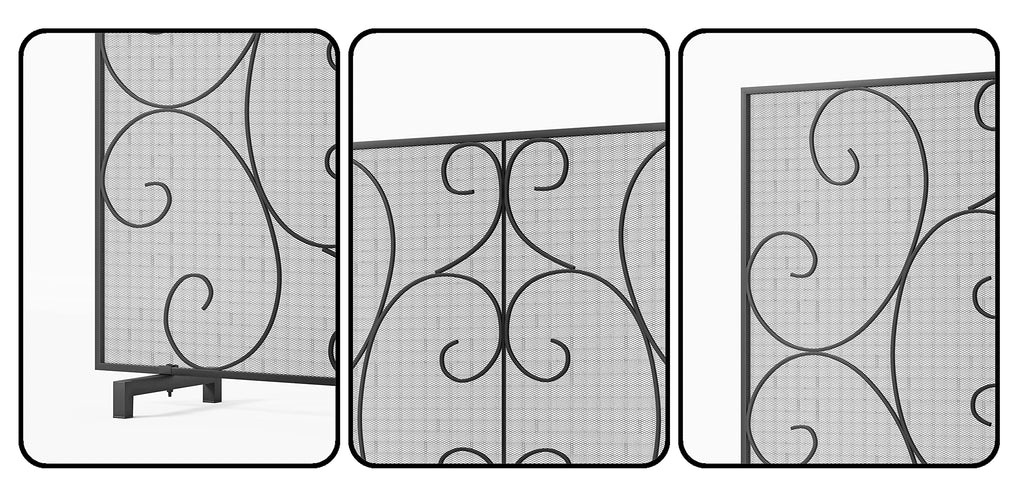 Handcrafted Metal Mesh Fireplace Screen S9735