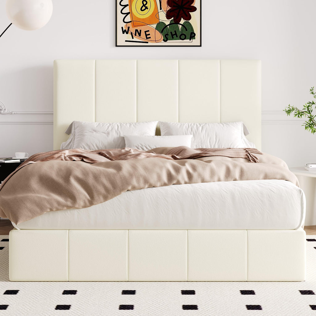 Queen Size Velvet Lift Up Storage Bed Frame V705
