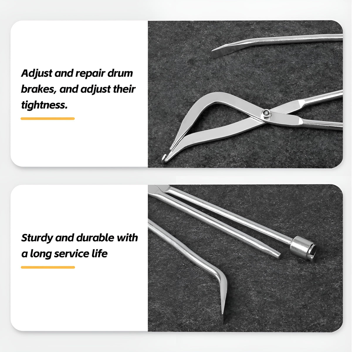 3 Pack Forged Carbon Steel Drum Brake Tool Kit Z840916