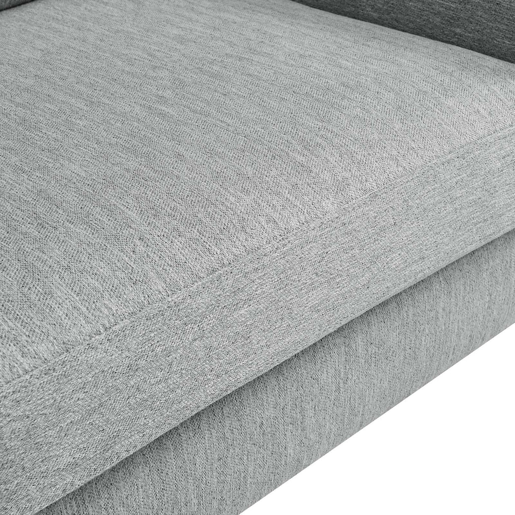 Light Gray Upholstered Fabric Loveseat S1651