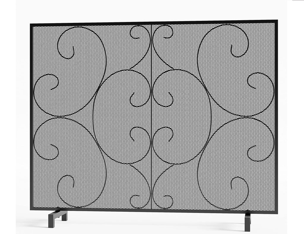 Handcrafted Metal Mesh Fireplace Screen S9735