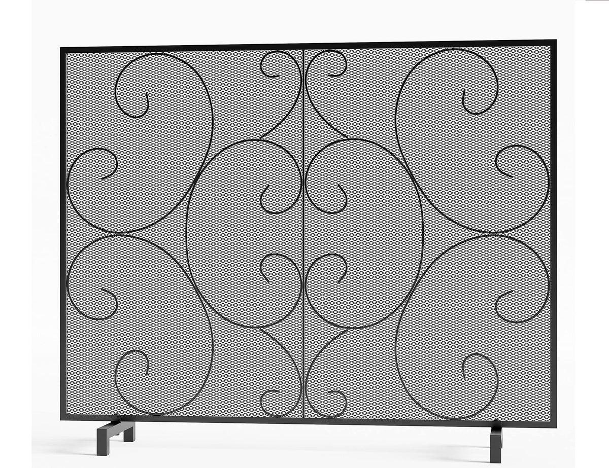 Handcrafted Metal Mesh Fireplace Screen S9735